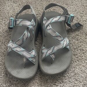 Chaco Gray and Blue Sandals